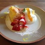 赤い実カフェ - ベイクドチーズケーキ