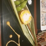 銀座 串かつ凡 - はもの真薯、とうもろこし