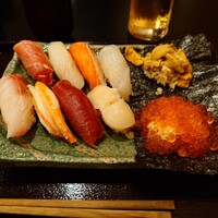 鮨処 凜 - ランチセット凛特(おまかせ)、サッポロクラシック生