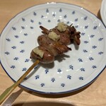 やきとり勝春 - ハツ（生姜のせ）