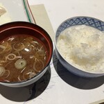 上高地アルペンホテル - ご飯 味噌汁