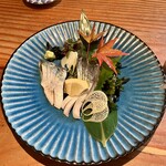 蕎麦切り 旗幟 - しめ鯖830円