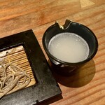 蕎麦切り 旗幟 - 蕎麦湯