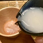 蕎麦切り 旗幟 - 蕎麦湯