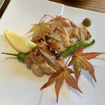 蕎麦切り 旗幟 - 鶏塩焼き1,370円