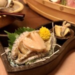 網元の宿 ろくや - 鮑の刺身、肝