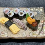 一心寿司 - 【おまかせにぎり】　三の皿とシャコ