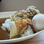 FRESH STREET CURRY - チキンカレーに半熟タマゴ、サバネギ旨味ペーストの組み合わせ