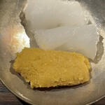 壮士 - 生唐墨とアオリイカのアップ