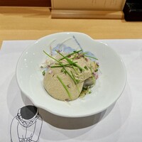 鮨 おさむ - 甘鯛の昆布締め、肝だれ