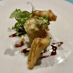 横浜うかい亭 - 穴子のフリット。カラッと揚がっていて油っこくない。