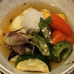 しおて - 鱧と夏野菜の揚げだし