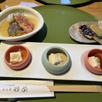 高台寺羽柴 - 3種のソース自家製くみあげ豆腐　二色田楽　天ぷら