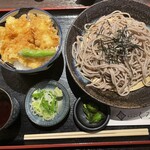 蕎麦切り くろ - イカ天丼セット980円　ランチ