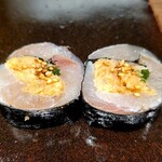 登喜和鮨 - 鯛おぼろ入り磯部巻き