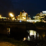 東華菜館 本店 - 床から望む南座と鴨川