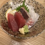 寿司 牡蠣 新宿スシエビス 新宿西口小滝橋通り - お刺身３点盛り