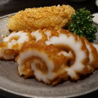 廣東料理 民生 ヒルトンプラザウエスト店 - イカの天ぷら