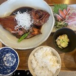 定越食堂 - 金目鯛定食。煮付けも刺身も食べたい人向け