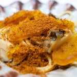 うを徳 - 2024.8 青森産エゾアワビとマッシュルームのカラスミパスタ