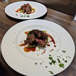 創作イタリアン Gemelli - 国産和牛の中バラ肉(カイノミ)のロースト 赤ワインソース