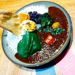 スパイスカレー ハラッピ - 上からだと、色が変わる（笑）