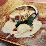 鉄板焼grow - 活アワビの鉄板焼き