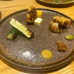 サカナのめしや 天端 - 炉端野菜三種盛り　