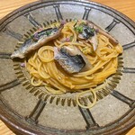 サカナのめしや 天端 - 秋刀魚とフルーツトマト アーリオオーリオ