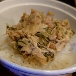 中華蕎麦 麺ノ歌 - 肉飯（当日は塩煮込み）