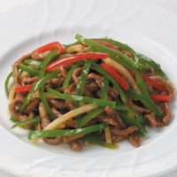 牛肉とピーマンの細切り炒め