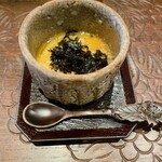 天ぷら たけうち - 車海老の餡と天草のりの茶碗蒸し