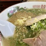 江ちゃんラーメン - ニンニク上手にクラッシュできました✌︎('ω')✌︎