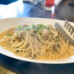 ピッツエリアバール　CACTUS　D'ORO - ・ツナとマッシュルームの美食家風（カレー風味トマトクリーム）　生パスタ（乾麺に変更）