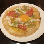 サンサール - チャタモリは具材がシンポーに。
周りはサクサクを超えてカリカリ、中はチブサのようにモッチリしていて、ネパール版お好み焼きのような感じ。