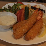 だいにんぐ・かふぇ　フジタ - 海老フライランチ　３匹　１３５０円