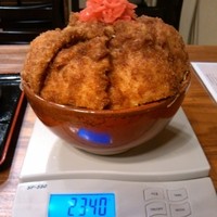 ごちそう家 ぽん太 八丁堀店 - ソースカツ丼大（ご飯大盛り）：計量図 by ももち