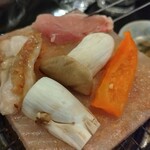 土佐のおきゃく - 岩塩プレート焼き