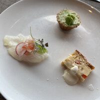 FaRo Italiano - 鯛のカルパッチョ　枝豆のムース　右は何だっけなあ
