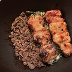 ちゃりや - 【2024/8】合いがけ丼(極少)