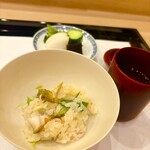 馬車道 大かわ - 食べきれない分はおにぎりにしてもらえます♪