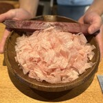 日本料理FUJI - お出汁とご飯にのせて使う鰹節