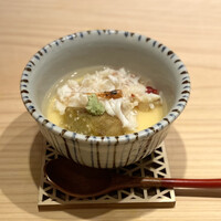 湘南沖地蟹専門店ふじ月 - 茶碗蒸しにはカニ身ととろーりカチョカバロ