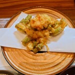 みむら - アスパラと海老かき揚げ