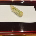 天ぷら たけうち - 朝採れオクラ