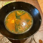 天ぷら たけうち - 赤出汁の味噌汁