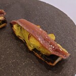 anchoa - Aperitivo：アンチョア コカ（アンチョビとトランペットズッキーニのコカ）〈相模湾魚介スペシャルコース〉