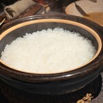 茶禅華 - 土鍋ご飯。魚沼産コシヒカリ。