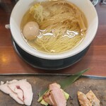 麺の風 祥気 - 鴨と軍鶏のしおそば￥1300