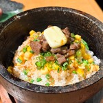 焼肉 犇 - 選べる〆(今回はガーリックライス)